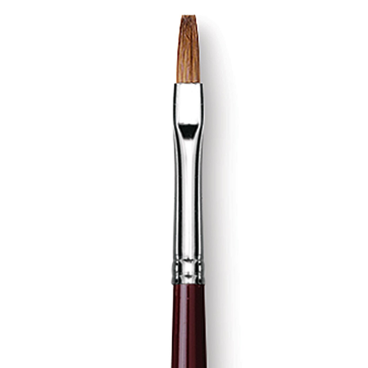 Da Vinci Kolinsky Red Sable Oil Brush - Flat, Long Handle, Size 4
